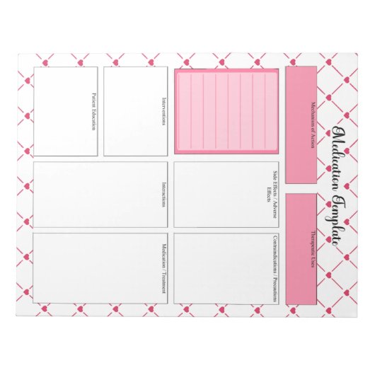 Bloc-note Cités d'enseignement _ Modèle de médicaments (Devant)