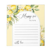 Bloc-note Citron principal presser le message de la capsule  (Devant)