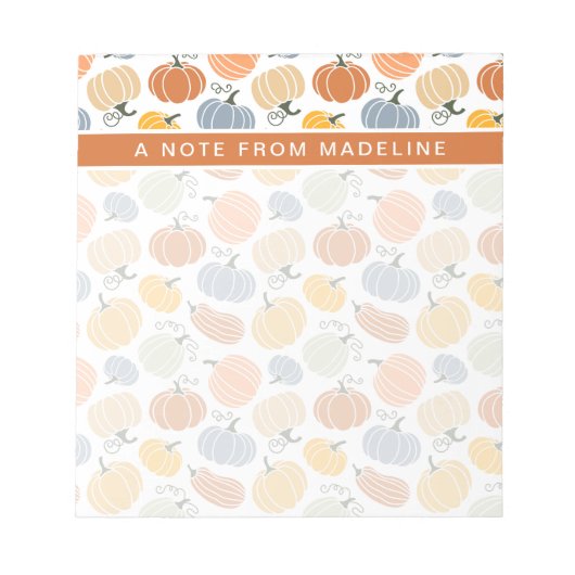 Bloc-note Citrouille coloré Motif gourd  (Devant)