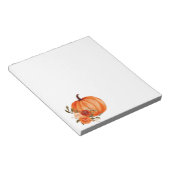 Bloc-note Citrouille d'aquarelle Orange Floral Rose (Incliné)