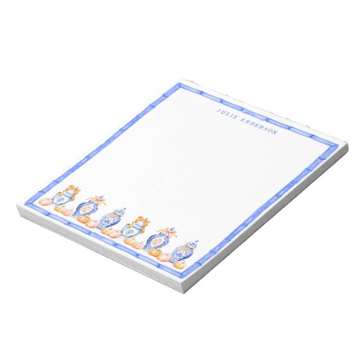 Bloc-note Citrouille d'automne Chinoiserie Ginger Jar (Tourné)