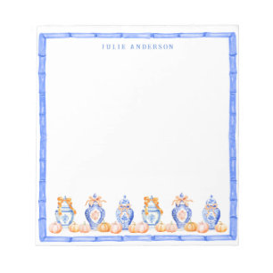 Bloc-note Citrouille d'automne Chinoiserie Ginger Jar