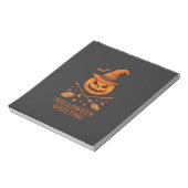 Bloc-note Citrouille de salutation d'Halloween Sorcière Chap (Tourné)