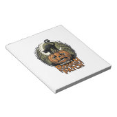 Bloc-note Citrouille d'Halloween Chat Tache Brute Gravure Vi (Incliné)