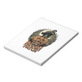 Bloc-note Citrouille d'Halloween Chat Tache Brute Gravure Vi (Tourné)
