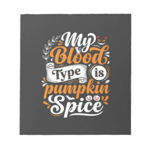 Bloc-note Citrouille d'Halloween Épice Type de Sang Rétro Ty