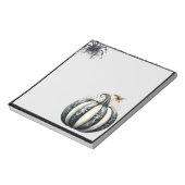 Bloc-note Citrouille d'Halloween noir et blanc avec araignée (Tourné)