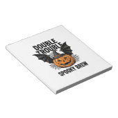 Bloc-note Citrouille d'Halloween Sorcière Double Trouble Vin (Incliné)