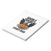 Bloc-note Citrouille d'Halloween Sorcière Double Trouble Vin (Tourné)