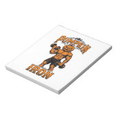 Bloc-note Citrouille Fer Vintage Bodybuilder Halloween Desig (Tourné)