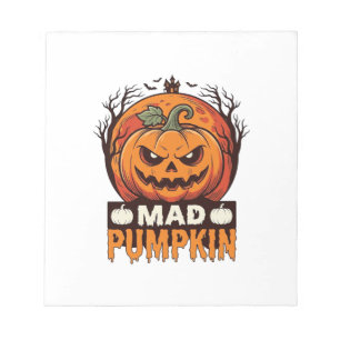 Bloc-note Citrouille Folle Halloween Dessin de Gravure Vinta