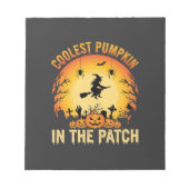 Bloc-note Citrouille la plus cool d'Halloween dans le patch (Devant)