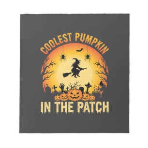 Bloc-note Citrouille la plus cool d'Halloween dans le patch