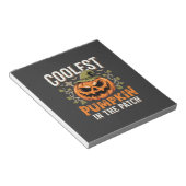 Bloc-note Citrouille la plus cool du patch Design Halloween (Incliné)