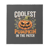 Bloc-note Citrouille la plus cool du patch Design Halloween (Devant)