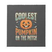 Bloc-note Citrouille la plus cool du patch Design Halloween_ (Devant)