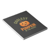 Bloc-note Citrouille la plus cool du patch Design Halloween (Incliné)
