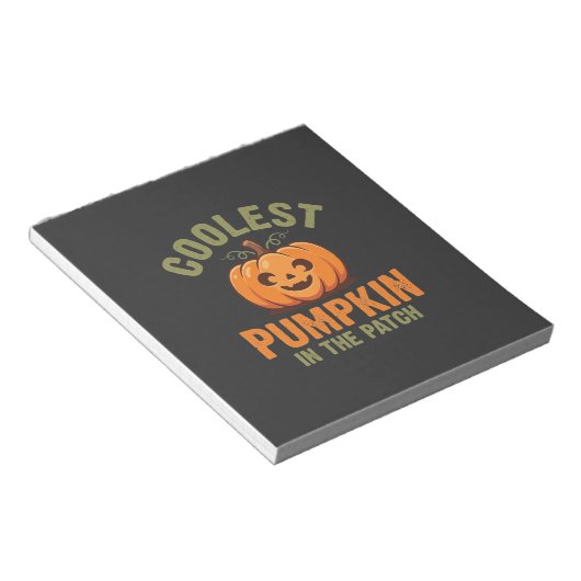 Bloc-note Citrouille la plus cool du patch Design Halloween (Incliné)