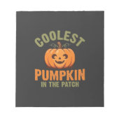 Bloc-note Citrouille la plus cool du patch Design Halloween (Devant)