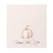 Bloc-note Citrouille Rose Fardée Joyeuse Automne À Tous (Devant)