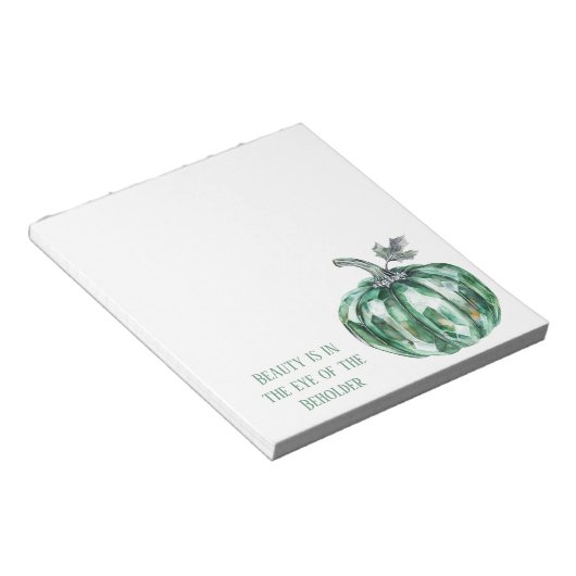 Bloc-note Citrouille verte émeraude (Incliné)