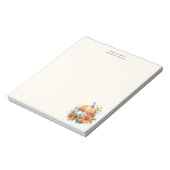 Bloc-note Citrouilles d'automne avec Fleurs et Foliage (Tourné)