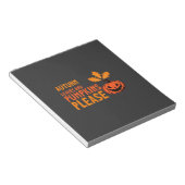 Bloc-note Citrouilles de feuilles d'automne S'il vous plaît (Incliné)