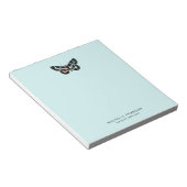 Bloc-note Clair Aqua Bleu Aquarelle Papillon Logo (Incliné)