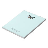 Bloc-note Clair Aqua Bleu Aquarelle Papillon Logo (Tourné)
