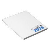Bloc-note Classe De 2020 Casquettes Et Diplômes (Bleu) (Incliné)