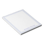 Bloc-note Classé Quartz Bleu Et Blanc Cadre Minimal À Rayure (Incliné)