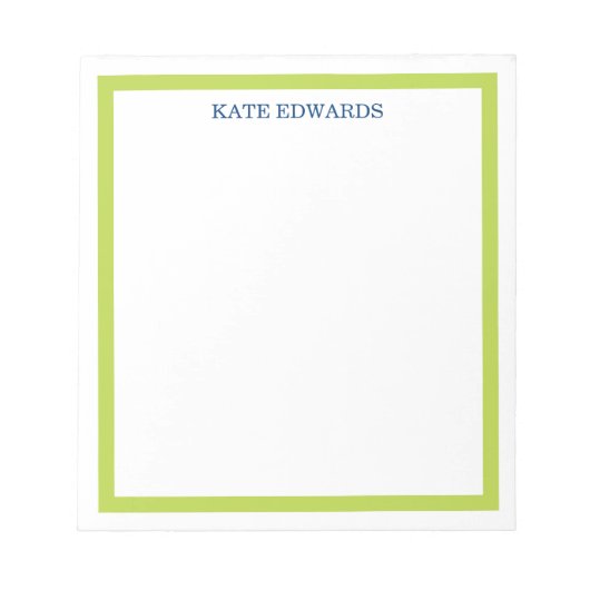 Bloc-note Classic Border Lime Green (Devant)