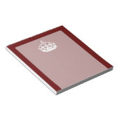 Bloc-note Classic Keep Calm Crown sur Bourgogne Rouge (Incliné)