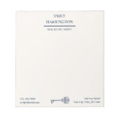 Bloc-note Classic Key Navy Real Estate Agent (Devant)