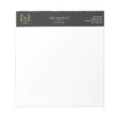 Bloc-note Classic Laurel Wreath Black Gold Monogramme (Devant)