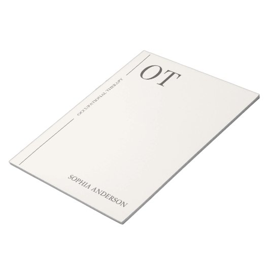 Bloc-note Classic Minimalist Custom OT Occupational Therapy (Incliné)