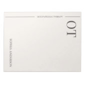 Bloc-note Classic Minimalist Custom OT Occupational Therapy (Devant)