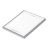 Bloc-note Classic Monogram Navy Blue Border Stationery (Tourné)