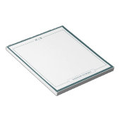 Bloc-note Classic Monogram Smoke Green Border Stationery (Incliné)
