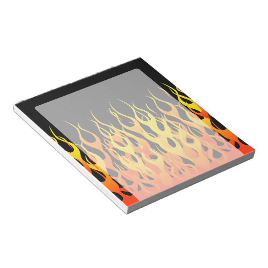 Bloc-note Classic Racing Flames on Solid Black (Incliné)