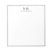Classic Simple Noir Nom Monogramme Minimaliste Chi