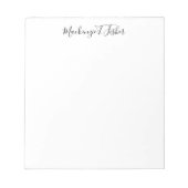 Bloc-note Classical Calligraphy Elegant Plain Black & White (Devant)