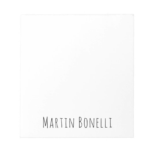 Bloc-note Classical Professional Own Name Information Simple (Devant)