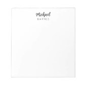 Bloc-note Classical White Minimalist Plain Elegant (Devant)