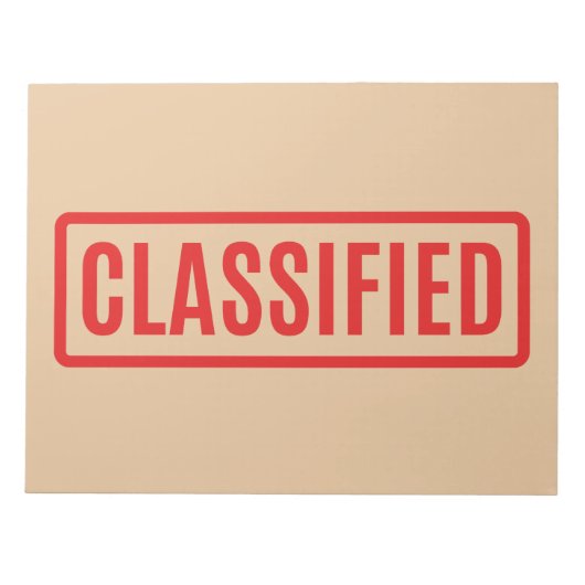 Bloc-note Classifié (Devant)