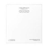 Bloc-note Classique Avocat Droit & Professionnel Noir (Devant)