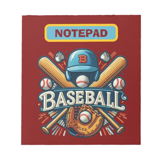Bloc-note Classique Baseball Essentials / Stylish Retro Lege (Devant)
