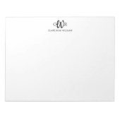 Bloc-note Classique Élégant Moderne 3 Monogramme Script init (Devant)