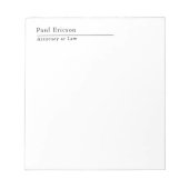 Bloc-note Classique Élégant Simple Professionnel (Devant)