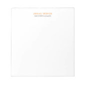 Bloc-note Classique Simple Clean Professionnel (Devant)